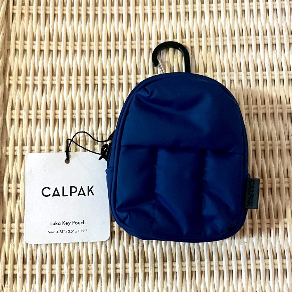 Calpak Navy Luka Key Pouch with Clip